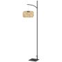 Saules grīdas lampa Outsunny 44x44x178cm., melna/bēša