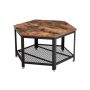 Kafijas galdiņš Hexagon, brūns/melns