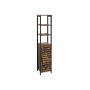 Augsts skapis LSC37BX 37 x 30 x 167 cm, brūns/melns