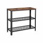 Konsoles galdiņš LNT81BX 101,5 x 35 x 80 cm, brūns/melns