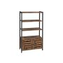 Augsts skapis LSC75BX 70 x 30 x 121,5 cm, brūns/melns