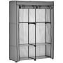 Auduma skapis Homcom 118x49x170cm, pelēkas/ melnas krāsas