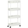 Virtuves ratiņš Homcom 40x19x90cm, baltas krāsas