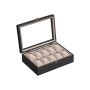 Коробка для часов 20,5x29x8,5см., чёрная/бежевая