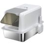 Туалет для кошек PawHut 40,5x60,5x41,5см, бело-серый