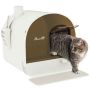 Туалет для кошек PawHut 43x44x47см, белого/коричневого цвета