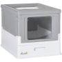 Туалет для кошек PawHut 47,5x35,5x36,7см, белый/серый цвет