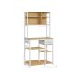 Virtuves plaukts 40x80x180.4cm, balts/gaiši brūns