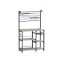Virtuves plaukts 42x90x167,3 cm, melns/pelēks