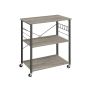 Полка кухонная 40x80x89см., серо-черная