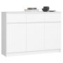 Kumode K140 ar 3 atvilktnēm, balta