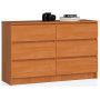Kumode NORE K120 ar 6 atvilktnēm, brūna