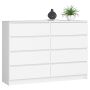 Kumode NORE K140 ar 8 atvilktnēm, balta