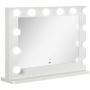 Косметическое зеркало с LED-подсветкой Homcom 80x60x20 см, белое.