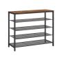 Полка для обуви 30x120x92,5см., черно-коричневая