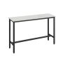 Bāra galds 140x40x90cm, balts/melns