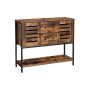 Skapis LSC082B01 100 x 35 x 84,5 cm., brūns/melns