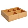 Galda organizators Homcom 24,6x17,6x7cm, gaiši brūnā krāsā