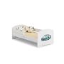 Детская кровать Luk с матрасом и защитным бортиком 164 см x 85 см x 63 см, полицейская машина