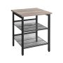 Moderns sānu galdiņš, pelēks/melns