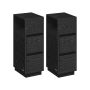 Комплект из 2 прикроватных тумбочек 30x25x65см, черный