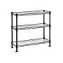 Metāla virtuves plaukts 40x15x39.5cm, melns