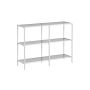 Caurspīdīgs konsoles galds ar plauktiem 30x100x73cm, balts
