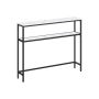 Konsoles galds 20x100x80cm, melns/balts