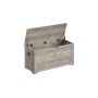 Скамейка для обуви с ящиком для хранения 40x100x46 см., светло-коричневая