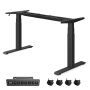 Elektriski augstumā regulējams galda rāmis 68x180x125cm, melns