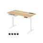 Elektriski augstumā regulējams rakstāmgalds 60x120x120 cm, balts/gaiši brūns