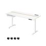 Elektriski augstumā regulējams rakstāmgalds 70x160x120cm, balts