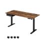Elektriski augstumā regulējams rakstāmgalds 70x160x120 cm, brūns/melns