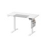 Elektriski augstumā regulējams rakstāmgalds 60x120x120 cm, balts/pelēks