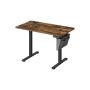 Elektriski augstumā regulējams rakstāmgalds 60x110x120cm, melns/brūns