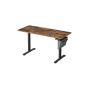 Elektriski augstumā regulējams rakstāmgalds 60x140x120cm, melns/brūns