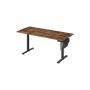 Elektriski augstumā regulējams rakstāmgalds 70x160x120cm, melns/brūns