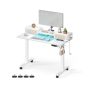 Elektriski augstumā regulējams rakstāmgalds ar apgaismojumu 60x120x120 cm, balts/bēšs