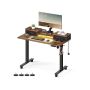 Elektriski augstumā regulējams rakstāmgalds ar apgaismojumu 60x120x120 cm, brūns/melns