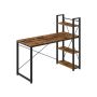 Письменный стол с полками 56x137,2x120 см., коричневый/черный