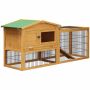 Клетка для мелких животных PawHut 150x52x68см, коричнево-зеленый цвет