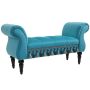 Мягкая скамья Homcom 117x40x58см, синий/чёрный цвет
