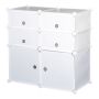 Модульный шкаф для обуви Homcom 75x37x73см, белого цвета
