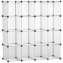 Модульная полка Homcom 125x32x125см, черно-белого цвета