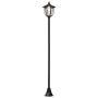 Dārza lampa ar saules bateriju Outsunny 26,5x177cm, melnas krāsas