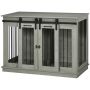 Клетка для собак PawHut 120x60x88,5см, серый/чёрный