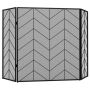 Kamīna aizsargs Homcom 135x1,2x85cm, melnas krāsas