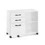 Biroja skapis 40x80x66cm, balts/melns