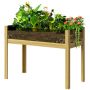 Высокая грядка Outsunny 110x50x80см, светло-коричневого цвета