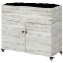 Приподнятая грядка Outsunny 110x50x95 см, белая.
